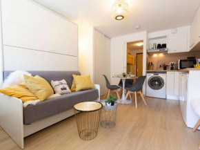 Studio cosy pour 4 personnes, proche centre et téléphérique, navette gratuite, balcon, casier à skis - FR-1-296-438